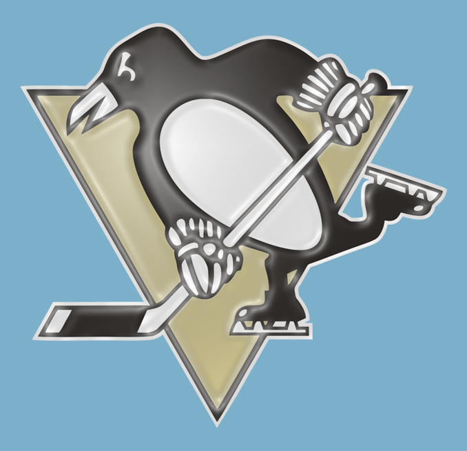 Pittsburgh Penguins Plastic Effect Logo iron on paper